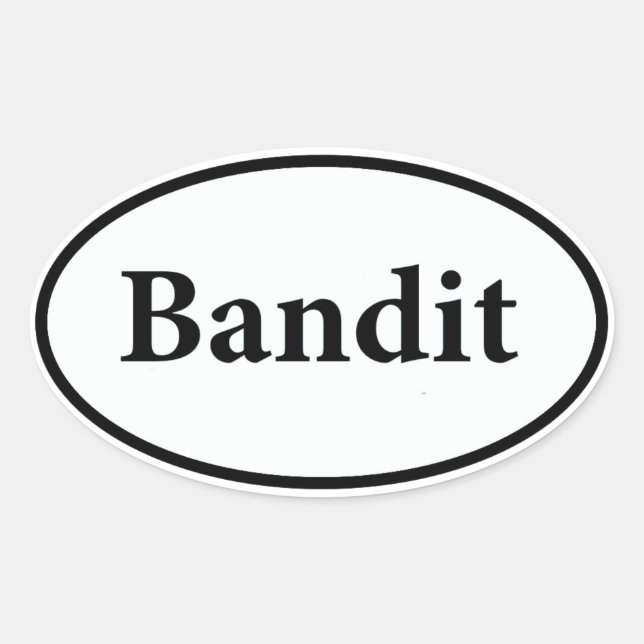 Sticker Ovale bandit (Devant)