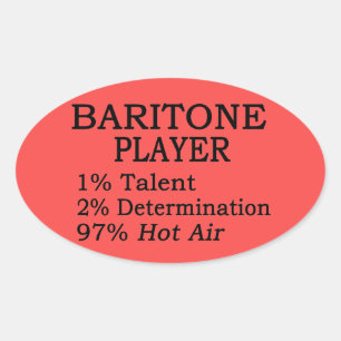Sticker ovale Baritone Hot Air