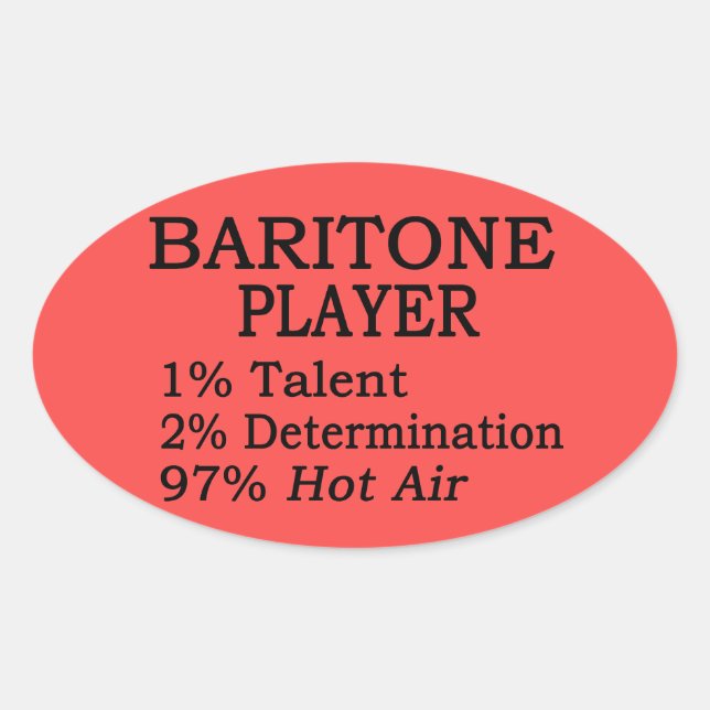 Sticker ovale Baritone Hot Air (Devant)