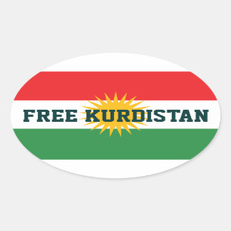 STICKER OVALE BÂTIMENTS LIBRES DU KURDISTAN