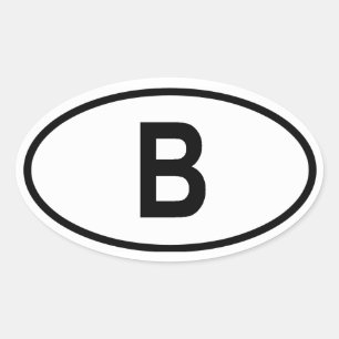 Sticker Ovale Belgique "B"