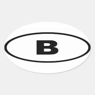 Sticker Ovale Belgique - B - Europe
