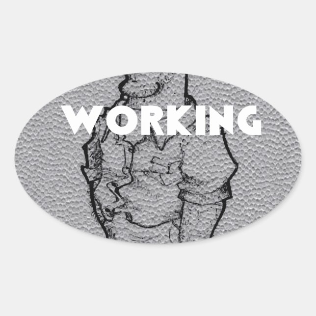 Sticker Ovale Belle croquis au crayon Extraordinaire : Heures su (Devant)