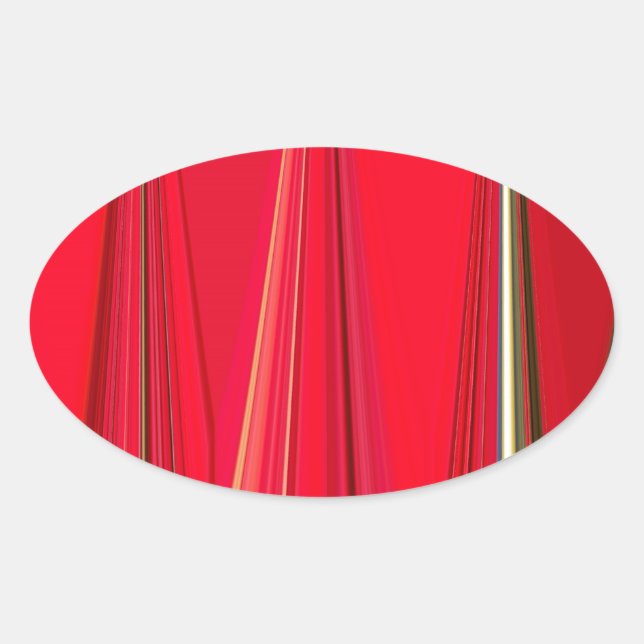 Sticker Ovale Belle texture rouge Couleur Art Abstrait (Devant)