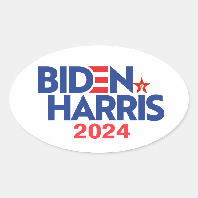 Sticker Ovale Biden Harris 2024 (Devant)