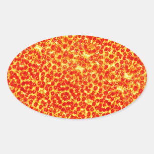 Sticker Ovale Big Pizza Motif