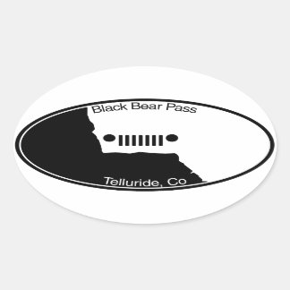 Sticker Ovale Black Bear Pass - Telluride, Co.