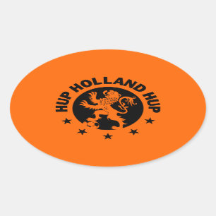 Sticker Ovale Black Hup Holland - Couleur Arrière - plan modifia