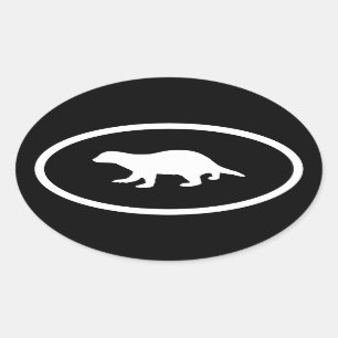 Sticker Ovale Blaireau