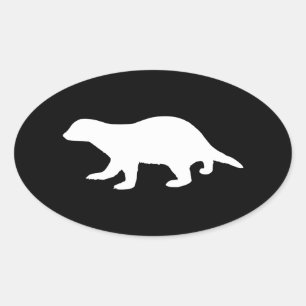 Sticker Ovale Blaireau