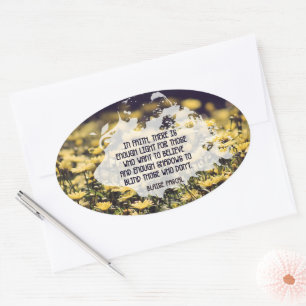 Sticker Ovale Blaise Pascal Citation Inspirationnelle "Dans la f