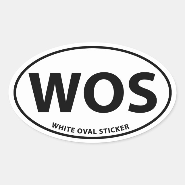 Sticker ovale blanc (Devant)