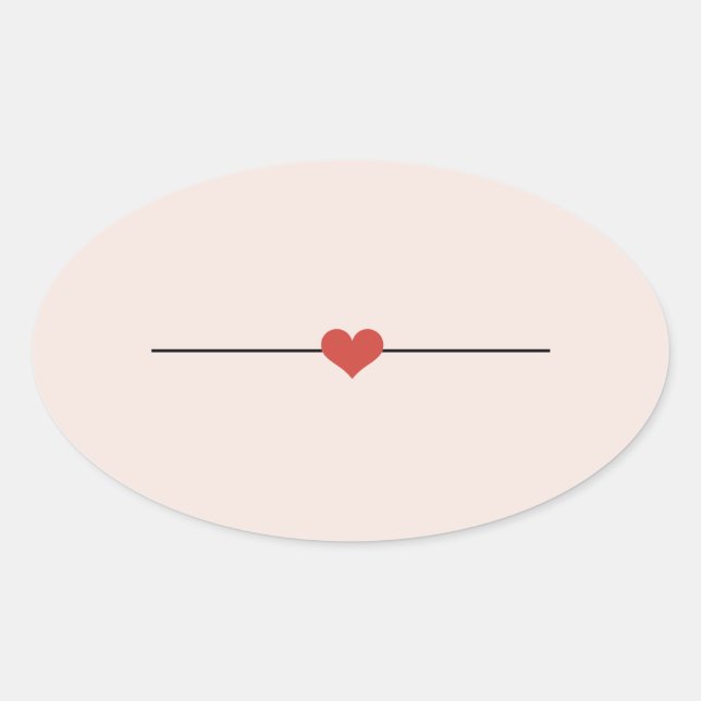 Sticker Ovale Blanc rose pâle (Devant)