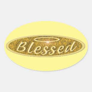 Sticker Ovale Blessé Nostalgie brillante Halo Slogan amusant Bât