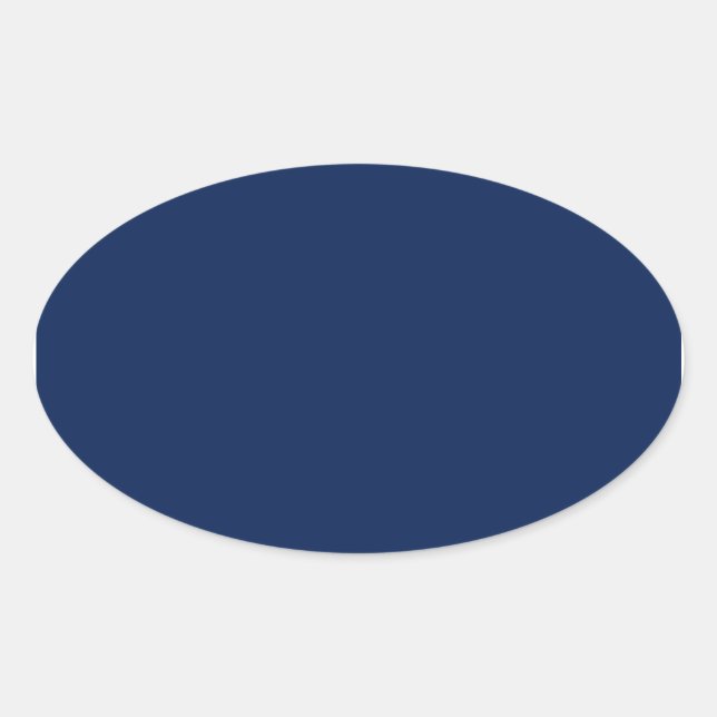 Sticker Ovale Bleu de mer profond (Devant)