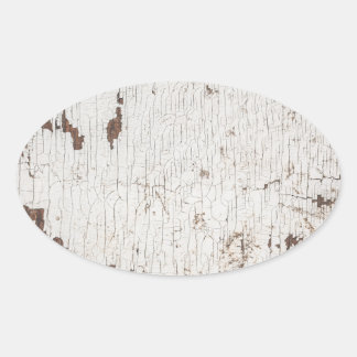 Sticker Ovale Bois blanc de Vintage