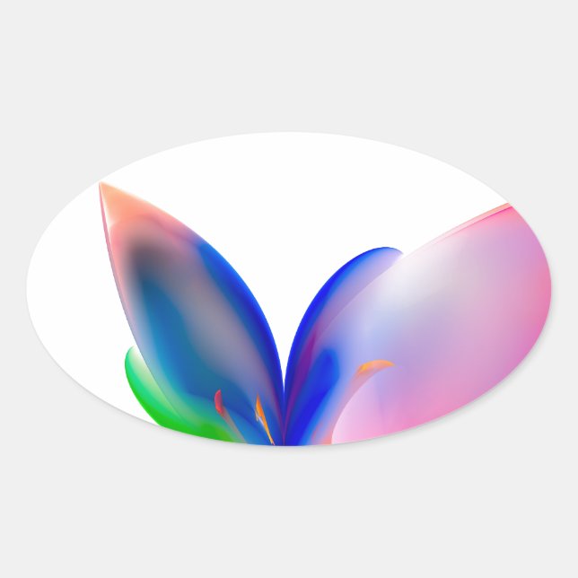 Sticker Ovale Boîte cadeau Big Bow (Devant)