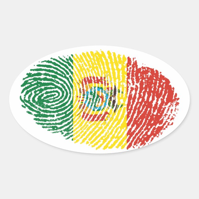 Sticker Ovale Boliviano/ Boliviana (Devant)
