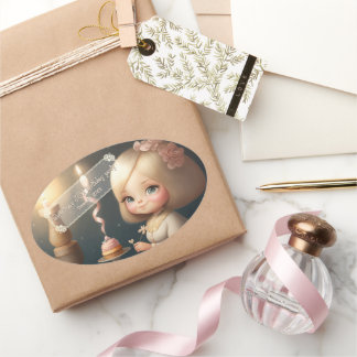 Sticker Ovale Bonne fille anniversaire 01