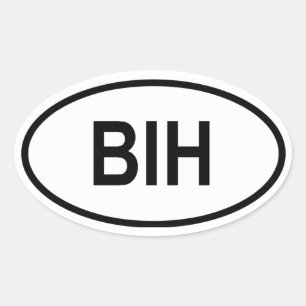 Sticker Ovale Bosnie-Herzégovine "BIH"