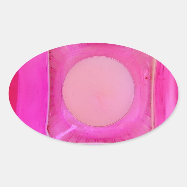 Sticker Ovale Bougie, Sweet Rose Love Lumière aux chandelles (Devant)