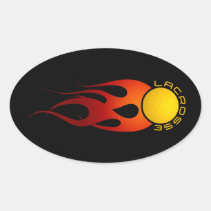 Sticker Ovale Boule de feu