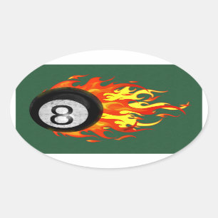 Sticker Ovale Boule flamboyante 8