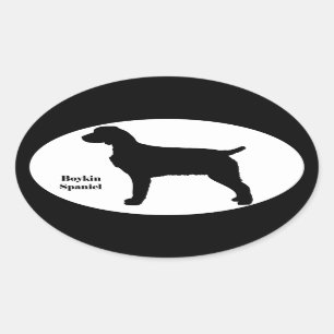 Sticker Ovale Boykin Spaniel SIlhouette