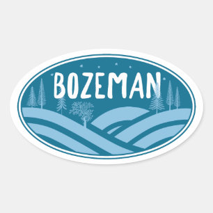 Sticker Ovale Bozeman Montana Plein Air