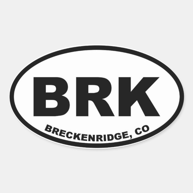 Sticker Ovale Breckenridge BRK (Devant)