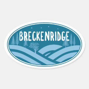 Sticker Ovale Breckenridge Colorado Extérieur