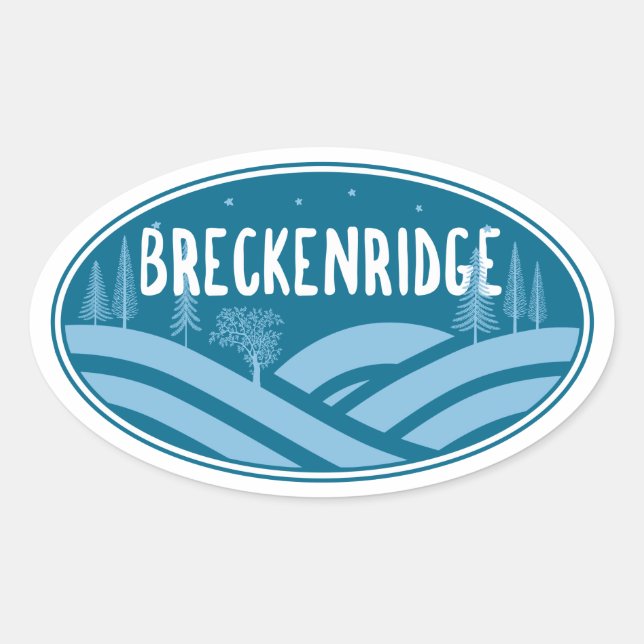Sticker Ovale Breckenridge Colorado Extérieur (Devant)