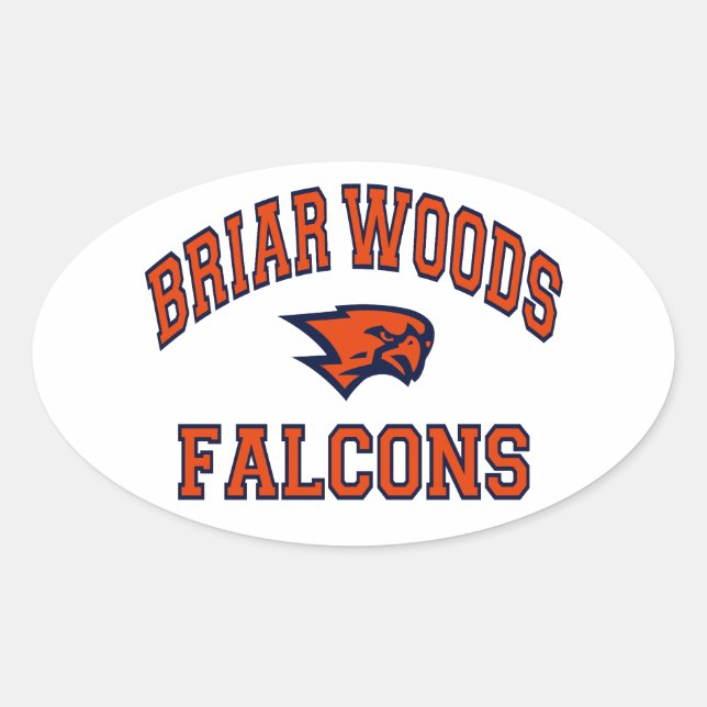 Sticker Ovale Briar Woods Falcons (Devant)