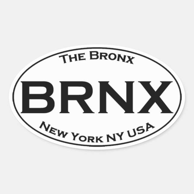 Sticker Ovale BRNX - Le logo ovale du Bronx New York (Devant)