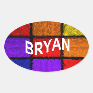Sticker Ovale BRYAN ( noms masculins )