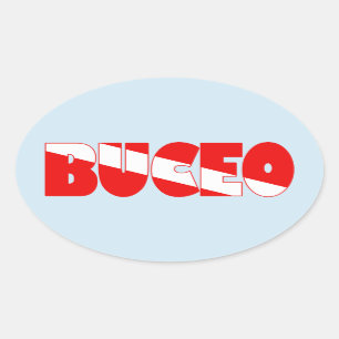 Sticker Ovale Buceo (espagnol)