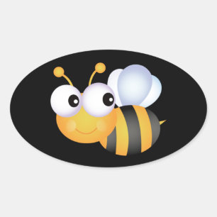 Sticker Ovale Bumble Bee