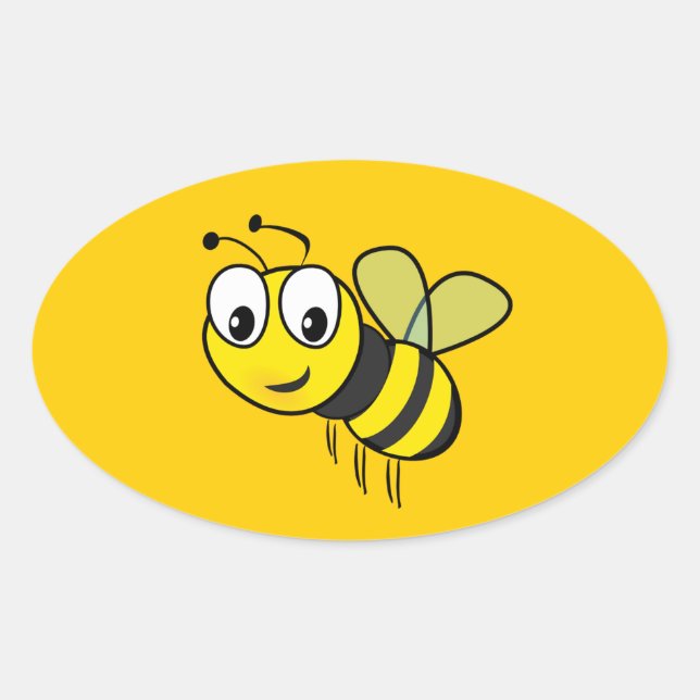 Sticker Ovale Bumble Bee (Devant)