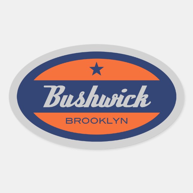 Sticker Ovale Bushwick (Devant)