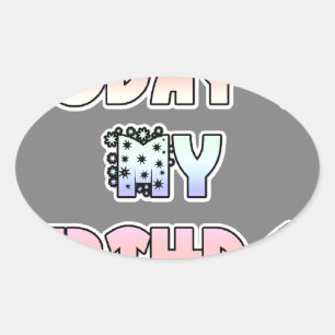 Sticker Ovale Cadeau HakunaMatata Aujourd'hui est mon anniversai