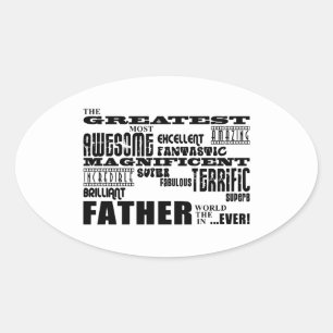 Sticker Ovale Cadeaux amusants pour les papas : Grand Père