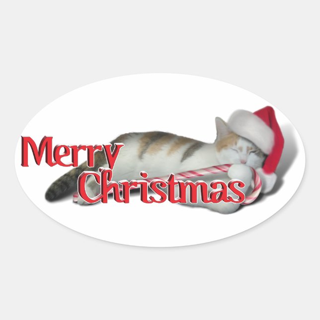 Sticker Ovale Cali, le Sucre de canne Kitty (Devant)