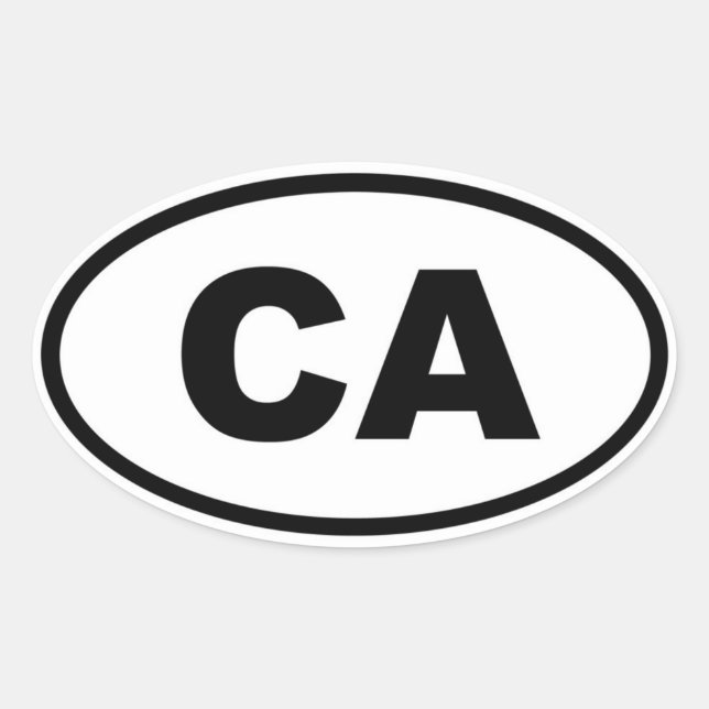 Sticker Ovale Californie (Devant)