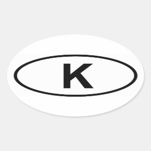 Sticker Ovale Cambodge "K"