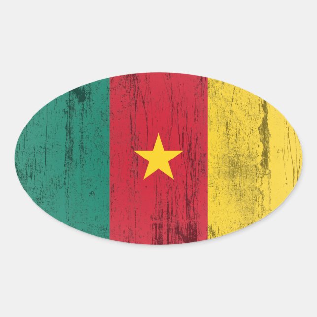 Sticker Ovale Cameroun (Devant)