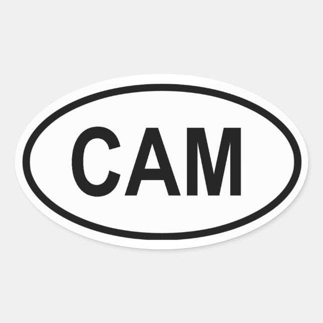 Sticker Ovale Cameroun "CAM" (Devant)