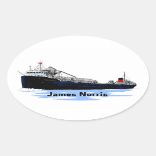 Sticker Ovale Camion-cargo des Grands Lacs James Norris