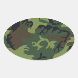 Sticker Ovale Camo de l'armée