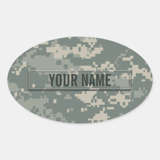 Sticker Ovale Camouflage ACU de l'armée sur mesure