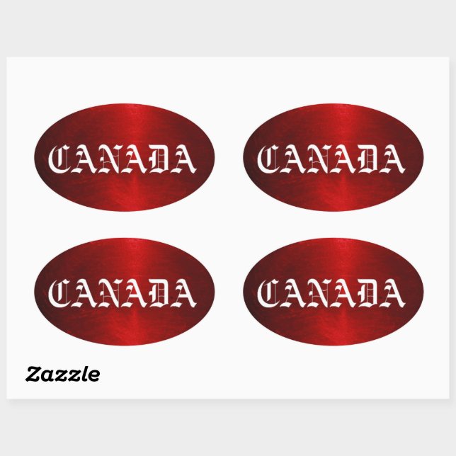 Sticker Ovale canada (Feuille)